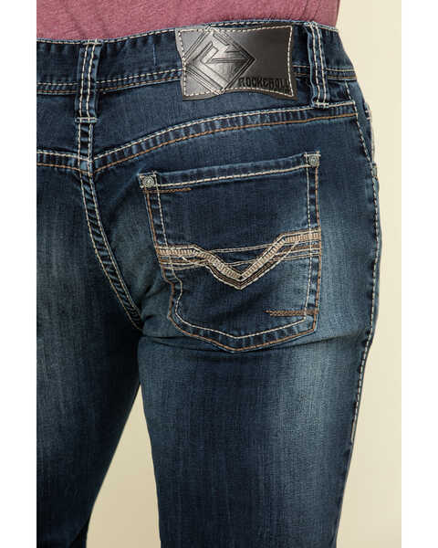 Image #4 - Rock & Roll Denim Men's Pistol Dark Reflex Stretch Straight Jeans , , hi-res