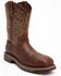 Image #1 - Ariat Brown Croc Print Workhog Waterproof Work Boots - Composite Toe, , hi-res