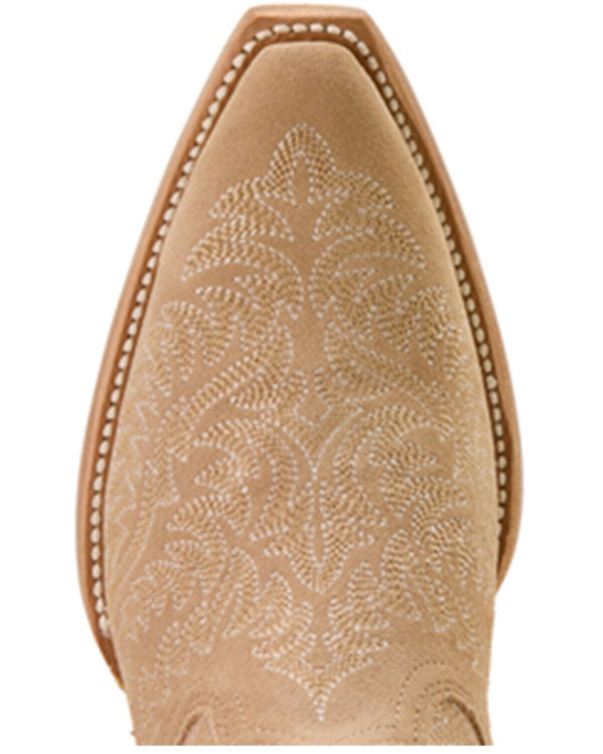 Image #4 - Ariat Women's Cate Suede Short Western Boots - Snip Toe, Coral, hi-res