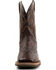 Dan Post Men's Alamosa Hand Ostrich Quill Western Boots - Broad Square Toe, Brown, hi-res