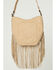 Image #3 - Montana West Women's Tooled Fringe Hobo Shoulder Bag, Tan, hi-res