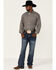 Resistol Men's Quincy Small Plaid Long Sleeve Button Down Western Shirt , Blue, hi-res