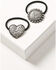 Image #1 - Shyanne Women's Kaylee Concho Hair Tie Set - 2 Piece, Silver, hi-res