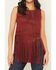 Image #4 - Idyllwind Women's Whitsett Cutout Faux Suede Fringe Tank Top, Cherry, hi-res