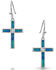 Image #1 - Montana Silversmiths Women's River Of Lights Opal Cross Earrings, Silver, hi-res