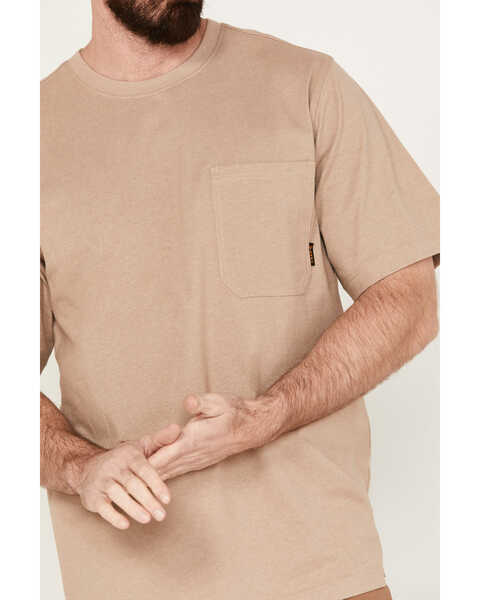 Image #3 - Hawx Men's Forge Solid Short Sleeve Pocket T-Shirt, Tan, hi-res