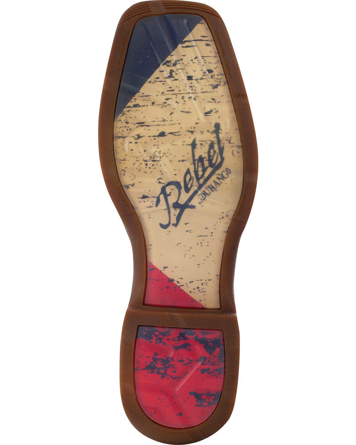Image #3 - Durango Men's Patriotic Single Star Square Toe Western Boots, Brown, hi-res