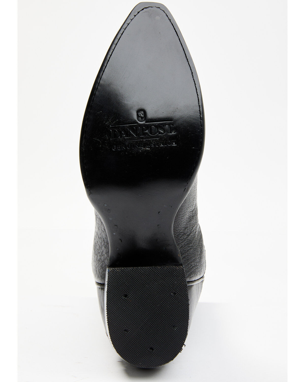 Image #7 - Dan Post Men's Exotic Ostrich Western Boots - Snip Toe, Black, hi-res