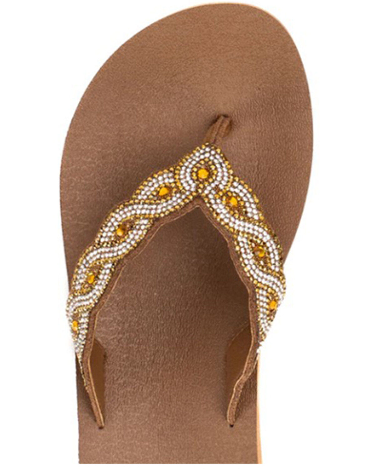 Image #3 - Yellow Box Women's Barbara Flip-Flops, Tan, hi-res