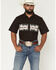Image #1 - RANK 45&reg; Men's D&eacute;j&agrave; Vu Southwestern Border Short Sleeve Button-Down Western Shirt, Brown, hi-res