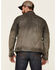 Mauritius Leather Men's Lazzlo Distressed Zip-Front Moto Leather Jacket , Charcoal, hi-res