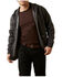 Image #1 - Ariat Men's Rebar Born For This Full Zip Hooded Jacket - Tall, Charcoal, hi-res
