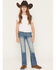 Image #3 - Shyanne Girls' Rome Dark Wash Embellished Pocket Bootcut Stretch Denim Jeans, Dark Wash, hi-res