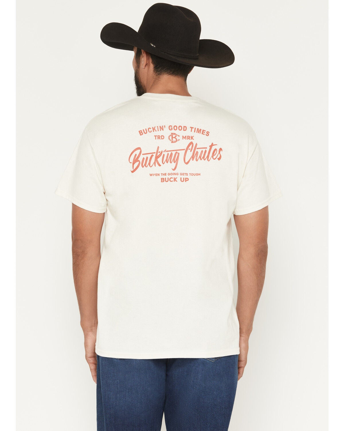 Buck Chutes Men's Buck Up Short Sleeve Graphic T-Shirt, Natural, hi-res