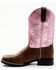 Shyanne Girls' Miss Molly Western Boots - Broad Square Toe, Pink, hi-res