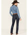 Image #3 - Wrangler Retro Women's Dark Wash High Rise Slim Stretch Bootcut Jeans, Dark Wash, hi-res