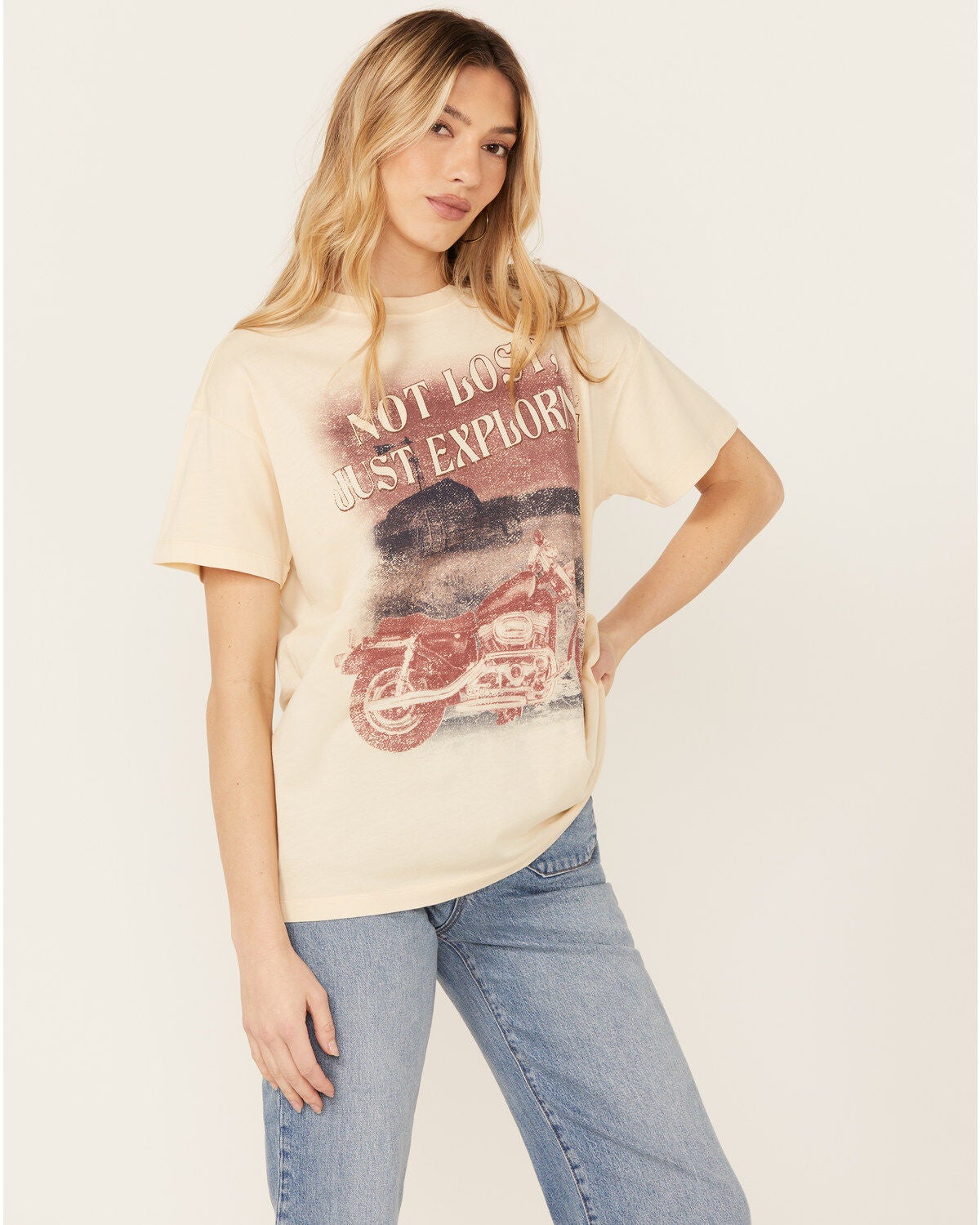 Cleo + Wolf Women's Bryce Short Sleeve Graphic Tee, Oatmeal, hi-res