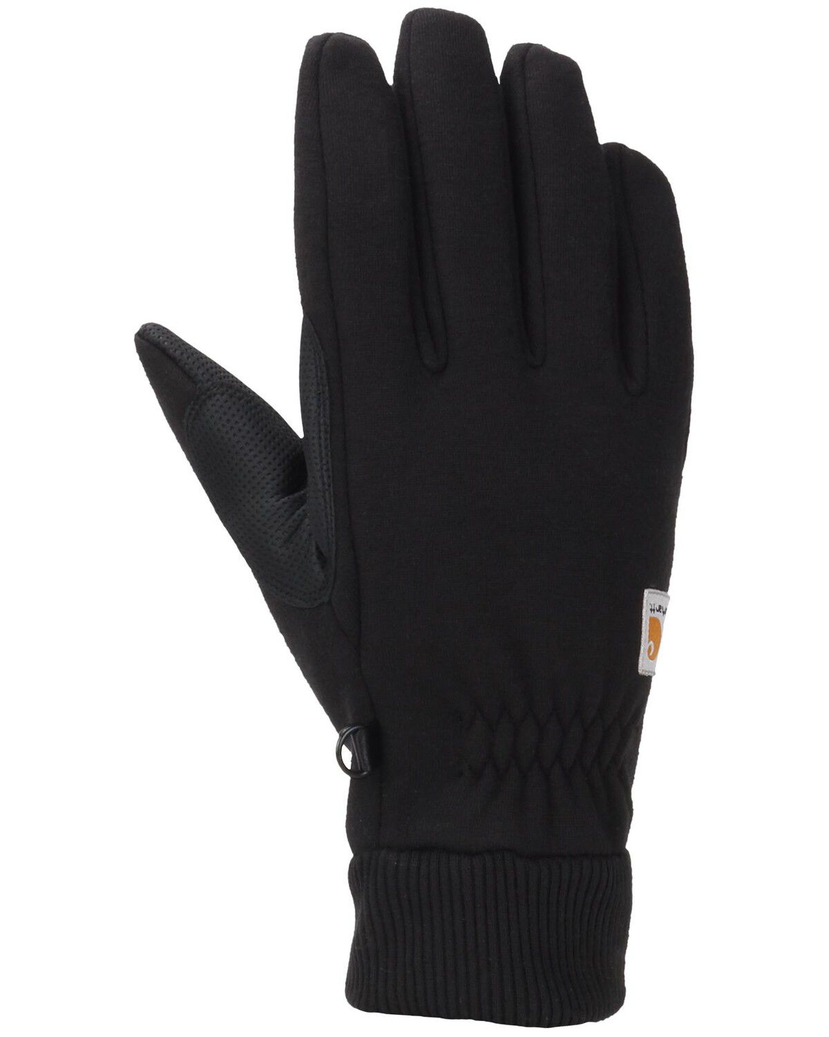 Image #1 - Carhartt Women's Wind Fighter® Thermal-Lined Fleece Touch-Sensitive Knit Cuff Glove, Black, hi-res