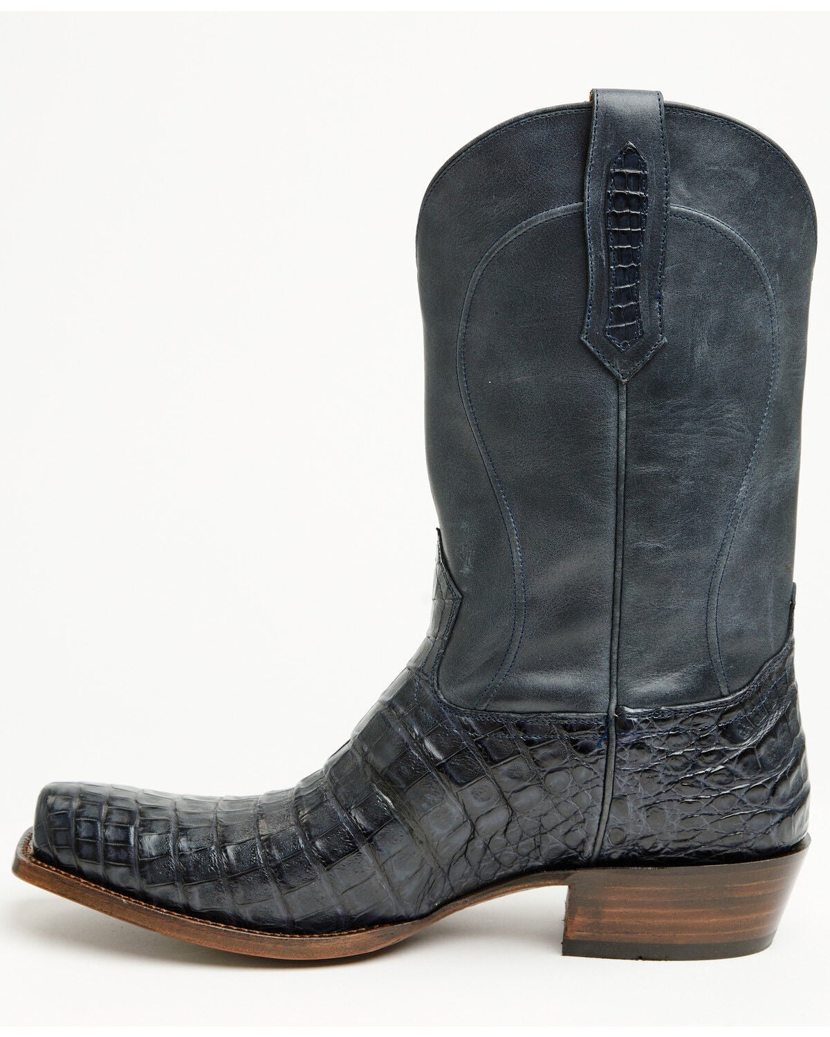 Image #3 - Cody James Black 1978&reg; Men's The Mason Exotic Caiman Western Boots - Square Toe, Navy, hi-res