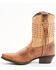 Laredo Women's Brown Fringe Western Performance Boots - Snip Toe, Brown, hi-res