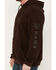 Image #3 - Hawx Men's FR Hard Face Pullover Fleece Hooded Jacket, Dark Brown, hi-res