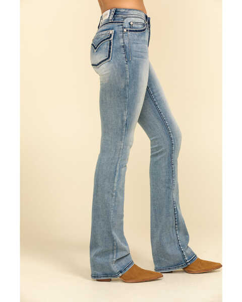 Image #3 - Shyanne Women's Medium Bling Faux Flap Bootcut Jeans , , hi-res