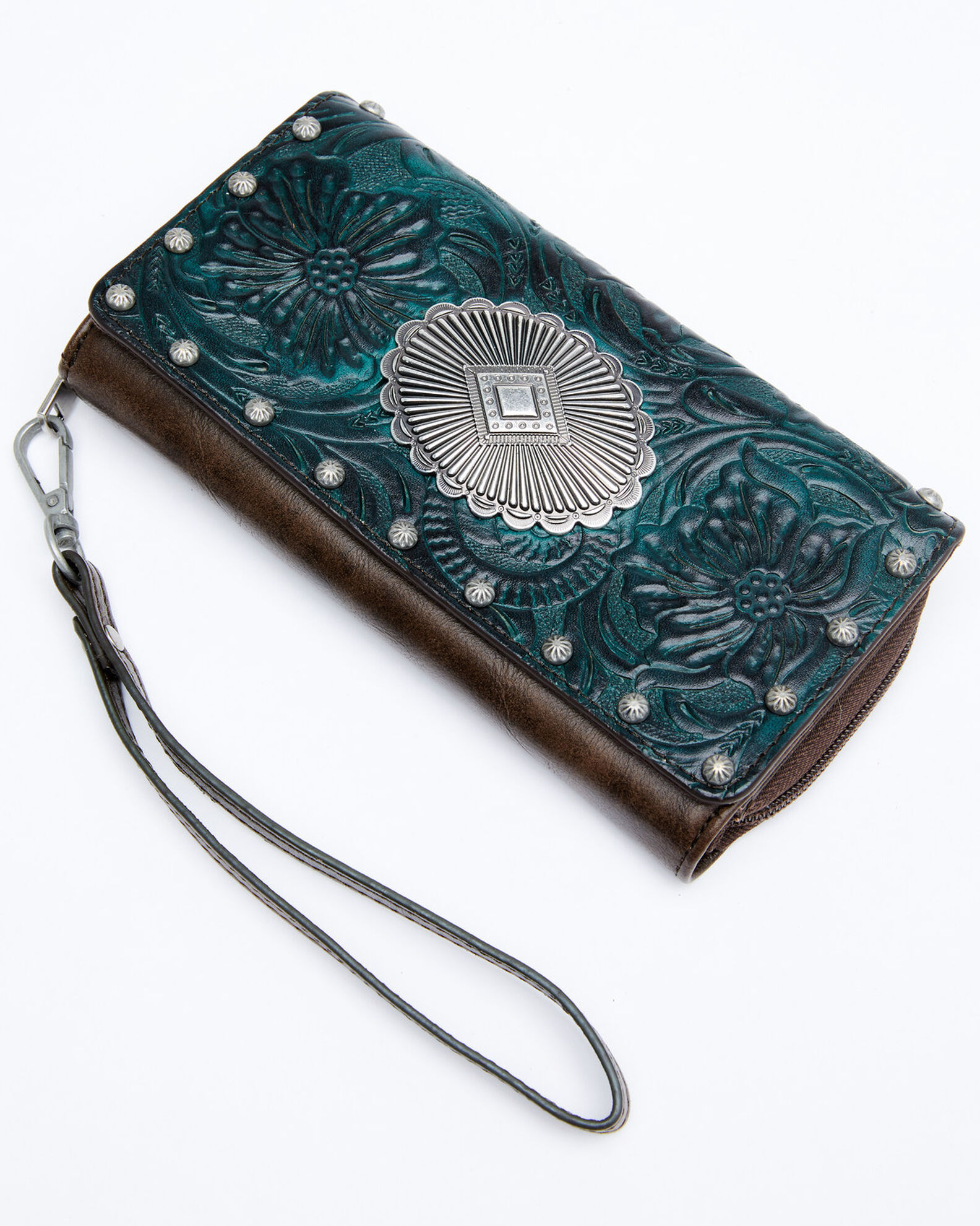 Turquoise wristlet cheap