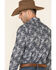 Image #4 - Rock & Roll Denim Men's Paisley Print Long Sleeve Western Shirt, Navy, hi-res