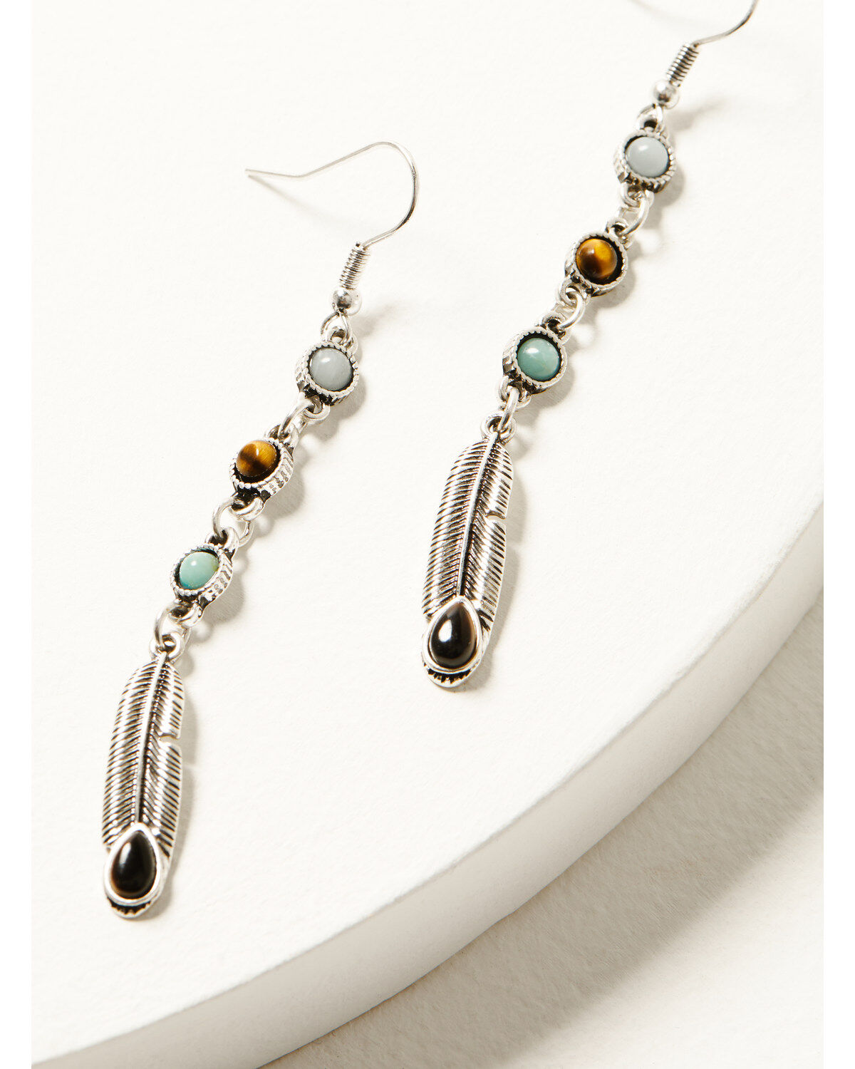 Image #2 - Shyanne Women's Juniper Sky Feather Jewelry Set - 2 Piece, Silver, hi-res