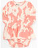 Wrangler Infant Girls' Cow Print Long Sleeve Ruffle Dress Onesie, Pink, hi-res