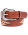 Image #1 - Moonshine Spirit Men's Burnish Stitched Western Belt , , hi-res