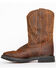 Image #6 - Cody James® Men's Broad Square Toe Western Work Boots, Brown, hi-res