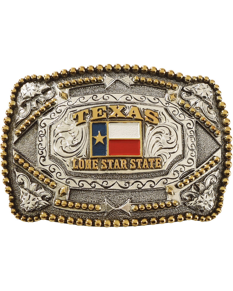 Cody James Red White and Blue Square Texas Belt Buckle Boot Barn