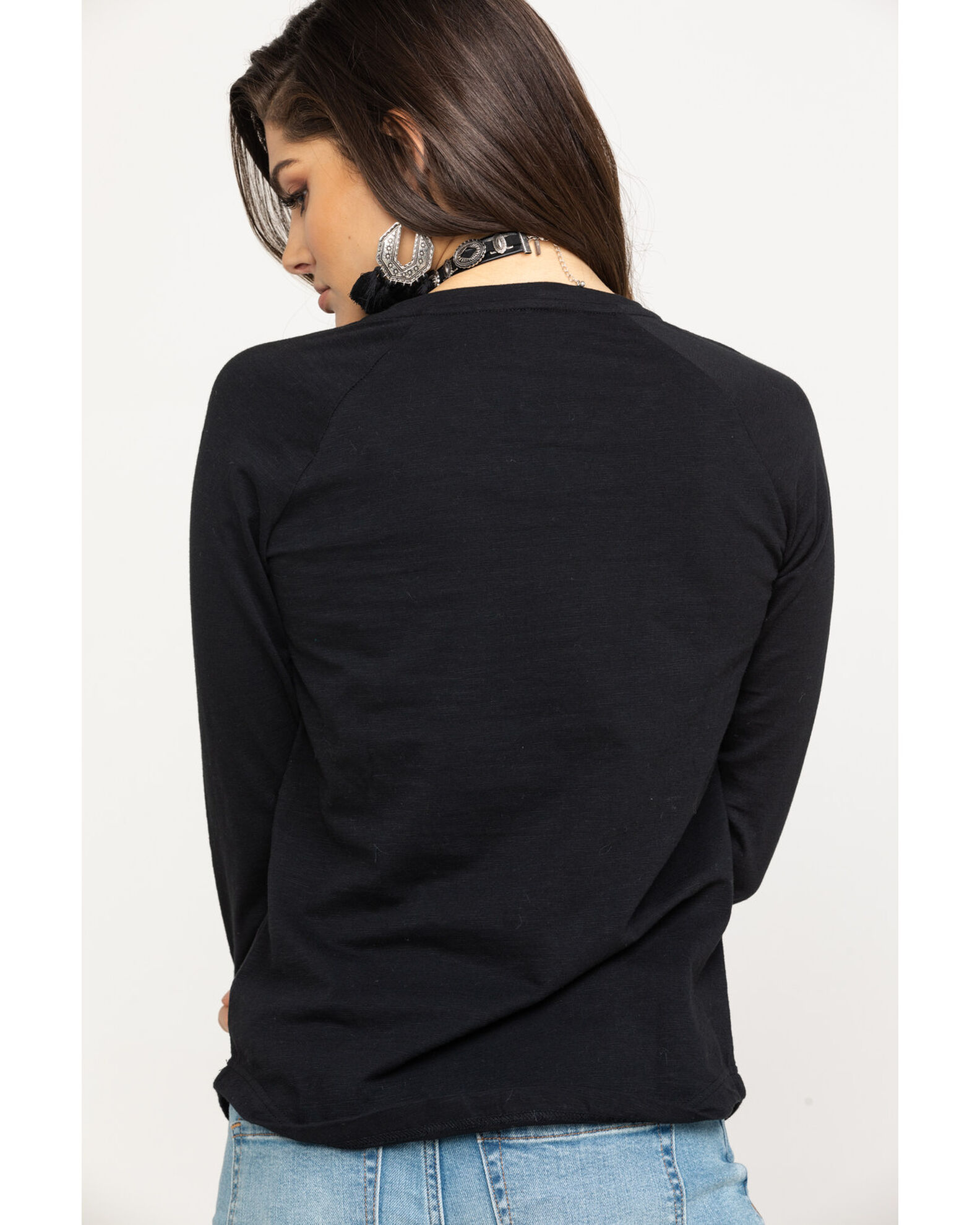 Image #2 - Ariat Women's Ace of Diamonds Shirt, Black, hi-res