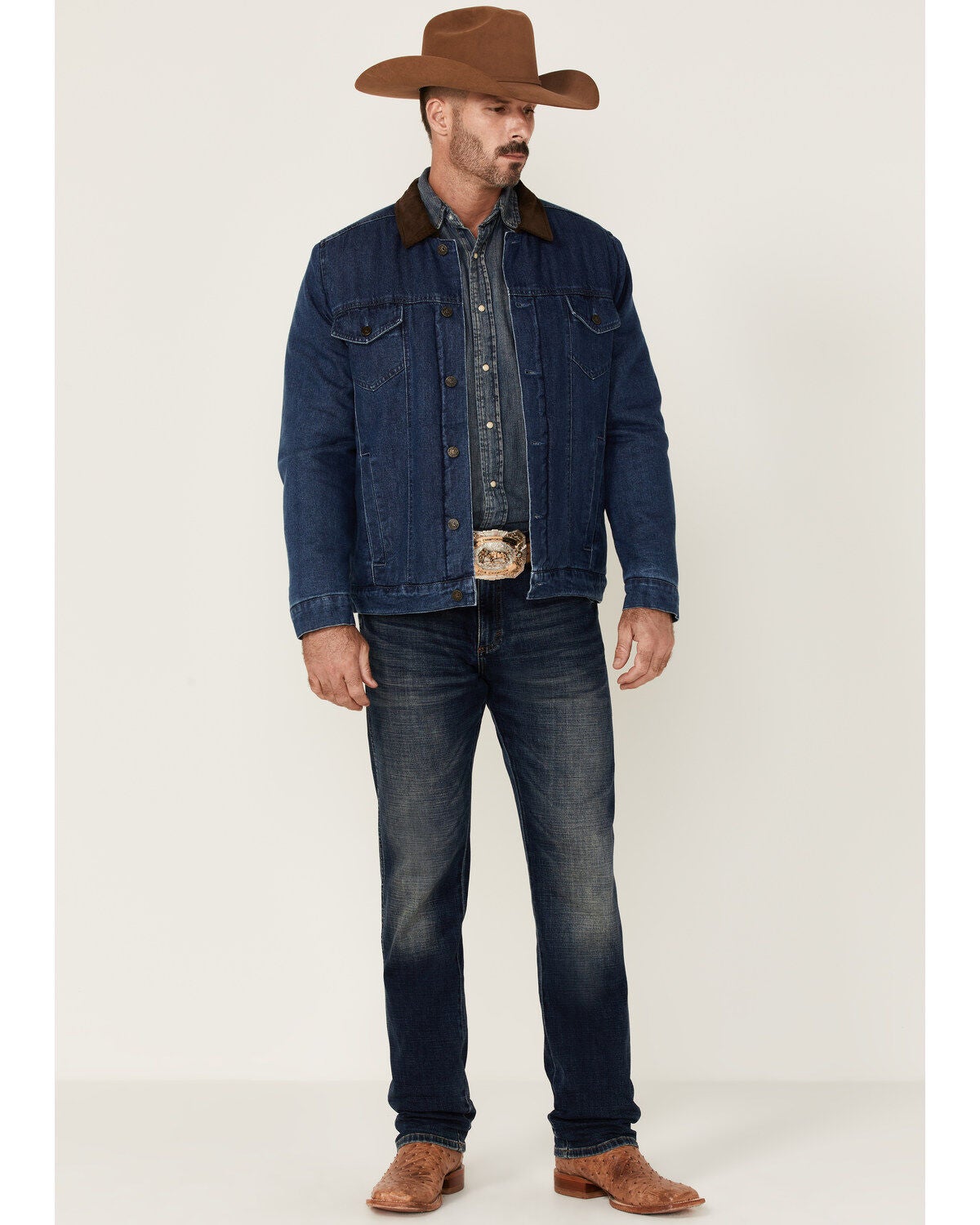 Image #3 - Cody James Men's Grand Teton 3.0 Sherpa-Lined Button-Front Denim Jacket , , hi-res