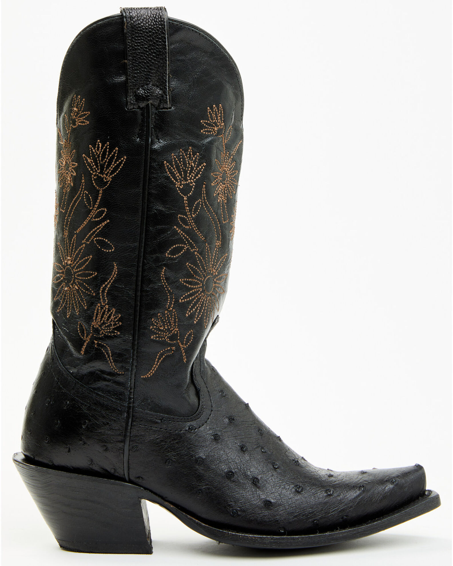 Image #2 - Shyanne Women's Daisie Exotic Full Quill Ostrich Western Boots - Snip Toe, Black, hi-res
