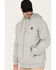 Image #2 - Hawx Men's Full Zip Quilted Water Repellent Hooded Jacket - Big & Tall, Light Grey, hi-res