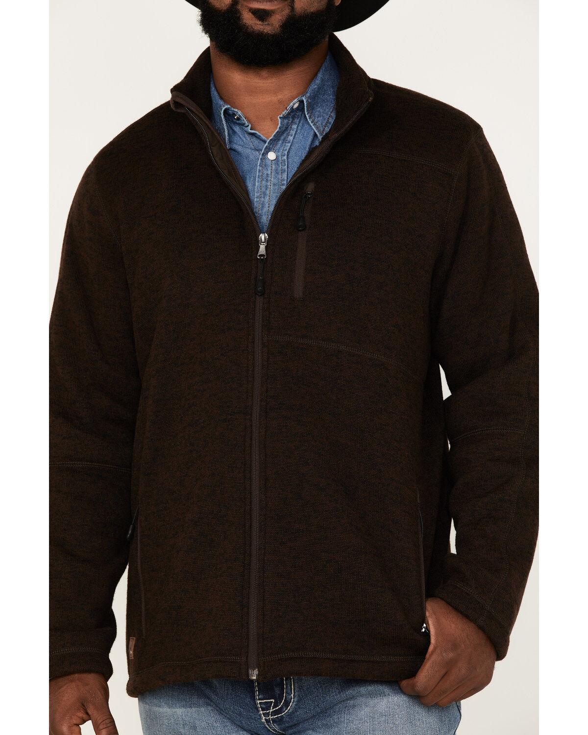 Image #3 - Cody James Men's Revolve Zip Jacket, Brown, hi-res