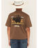 Image #4 - Cody James Boys' Frontier Bison Short Sleeve Graphic T-Shirt, Brown, hi-res