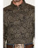 Image #3 - Cody James Men's Botanical Paisley Print Long Sleeve Button-Down Stretch Western Shirt, Khaki, hi-res