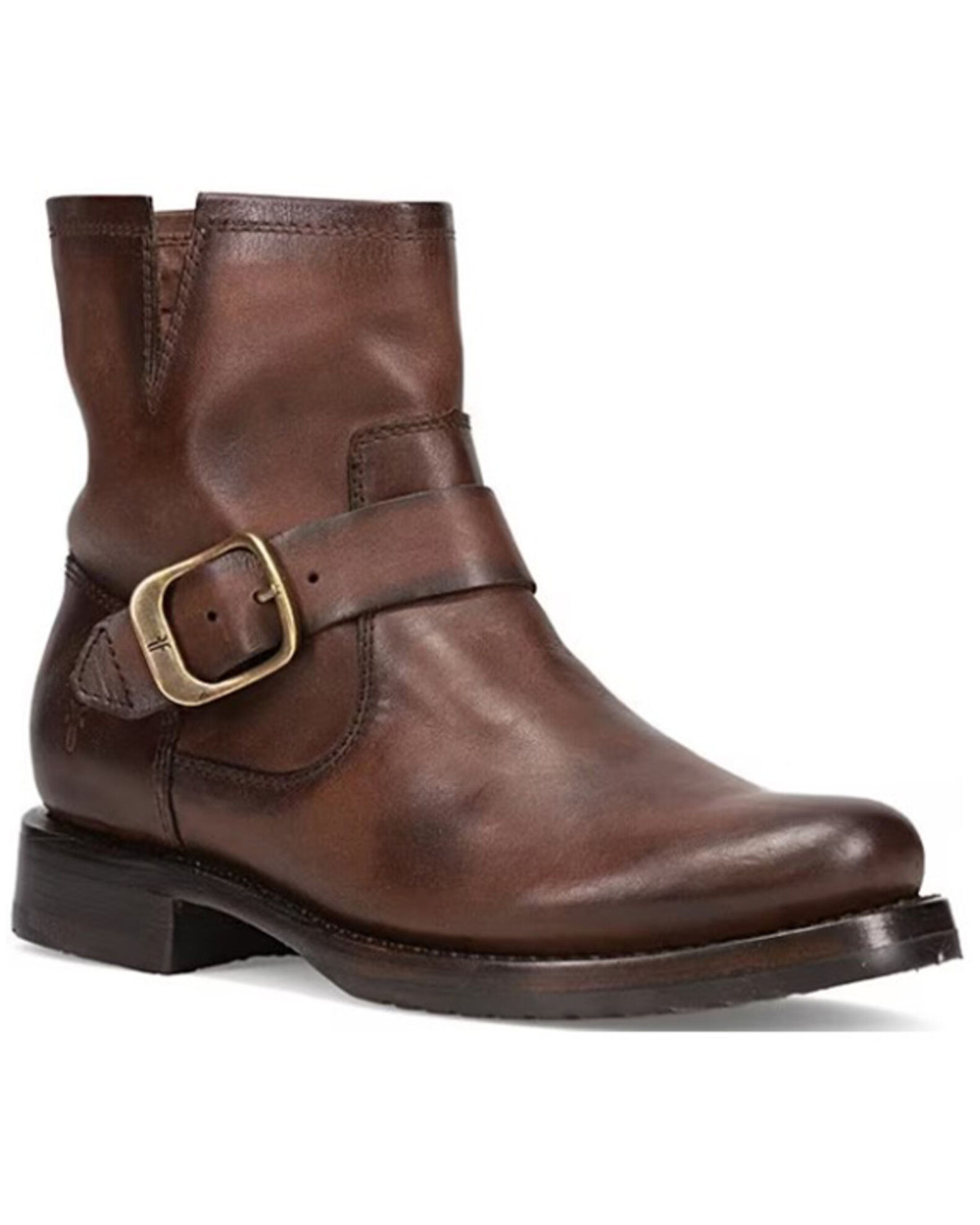 Frye Women s Veronica Leather Buckle Moto Booties Round Toe