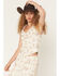 Image #2 - Shyanne Women's Western Conversation Print Lace Sleeveless Ruffle Tank Top, Cream, hi-res