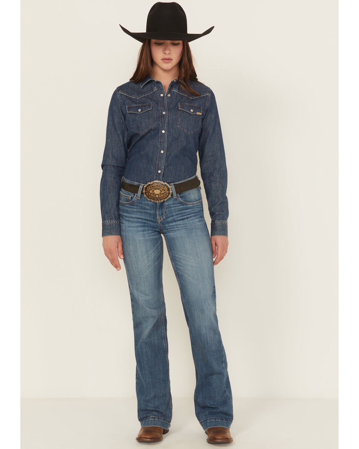Image #1 - Ariat Women's Isabelle Medium Wash Trouser Denim Jeans, Medium Wash, hi-res