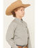 Image #2 - Cinch Boys' Geo Print Long Sleeve Button-Down Western Shirt, Cream, hi-res