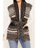 Image #3 - Elan Women's Southwestern Print Sweater Vest, Black, hi-res