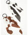 Image #5 - Idyllwind Women's Maryanna Cow Print Scarf Hair Tie - 2 Pack, Black, hi-res