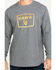 Image #4 - Hawx Men's Grey Box Logo Graphic Thermal Long Sleeve Work Shirt, , hi-res