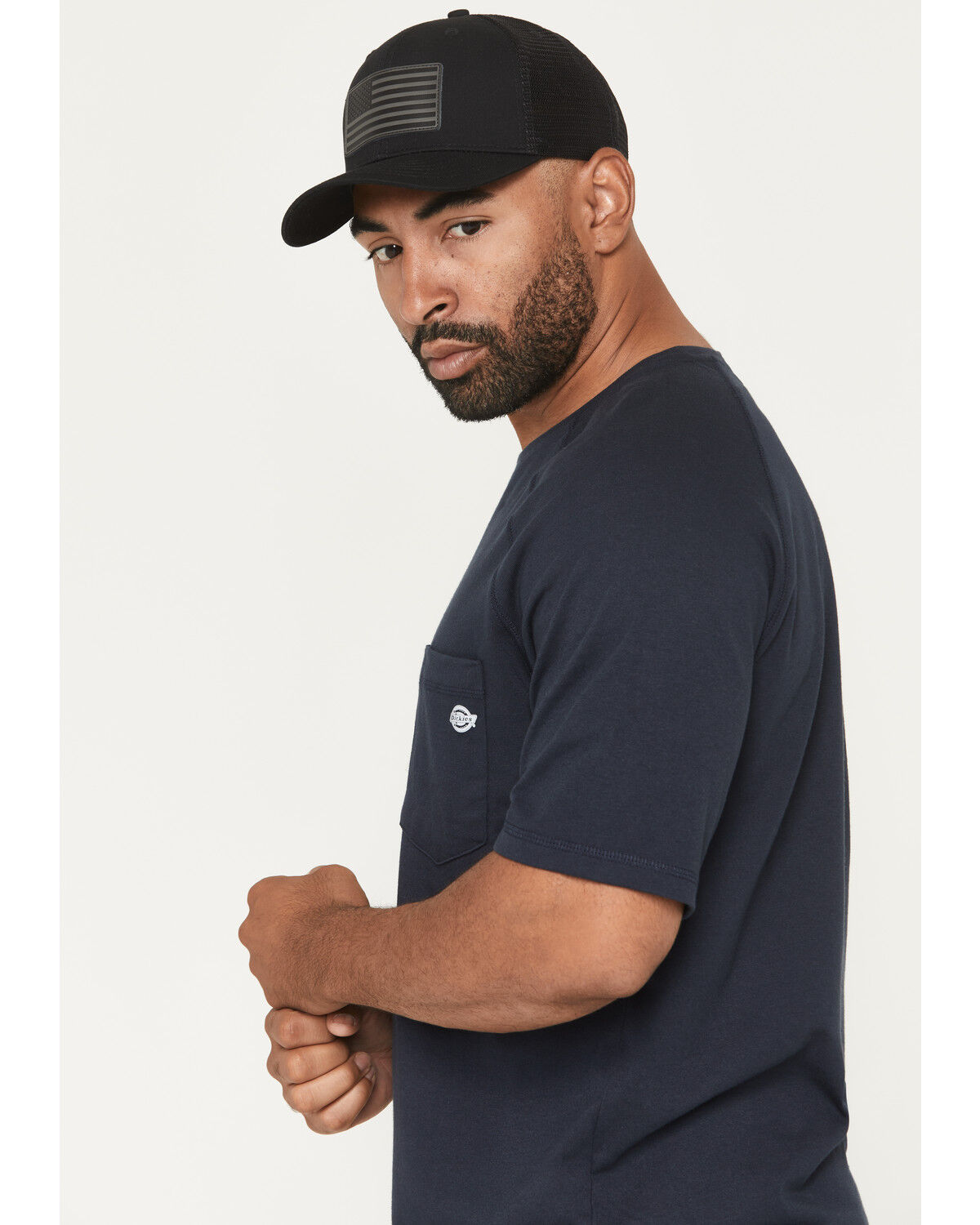 Image #2 - Dickies Men's Cooling Temp-IQ™ Short Sleeve Pocket T-Shirt, Navy, hi-res