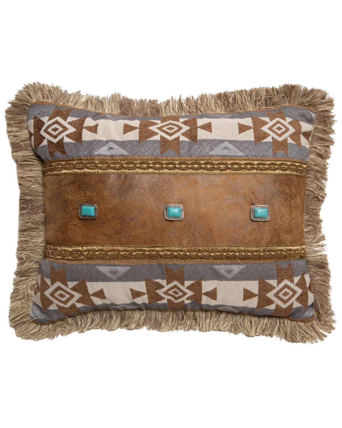 Image #1 - Carstens Home Mesa Daybreak Three Conchos Throw Pillow, Brown, hi-res
