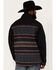 Cinch Men's Southwestern Color-Block Striped Logo Zip-Front Softshell CC Jacket , Black, hi-res